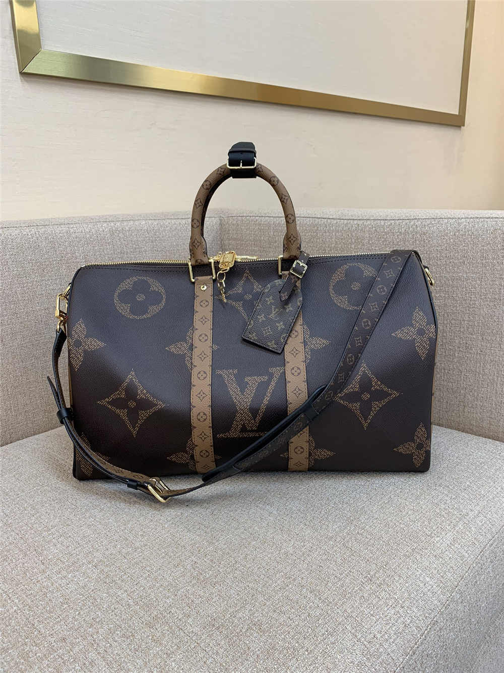 Louis Vuitton KEEPALL BANDOULIÈRE 45 M47211  size：45x27x20cm 2025 new 